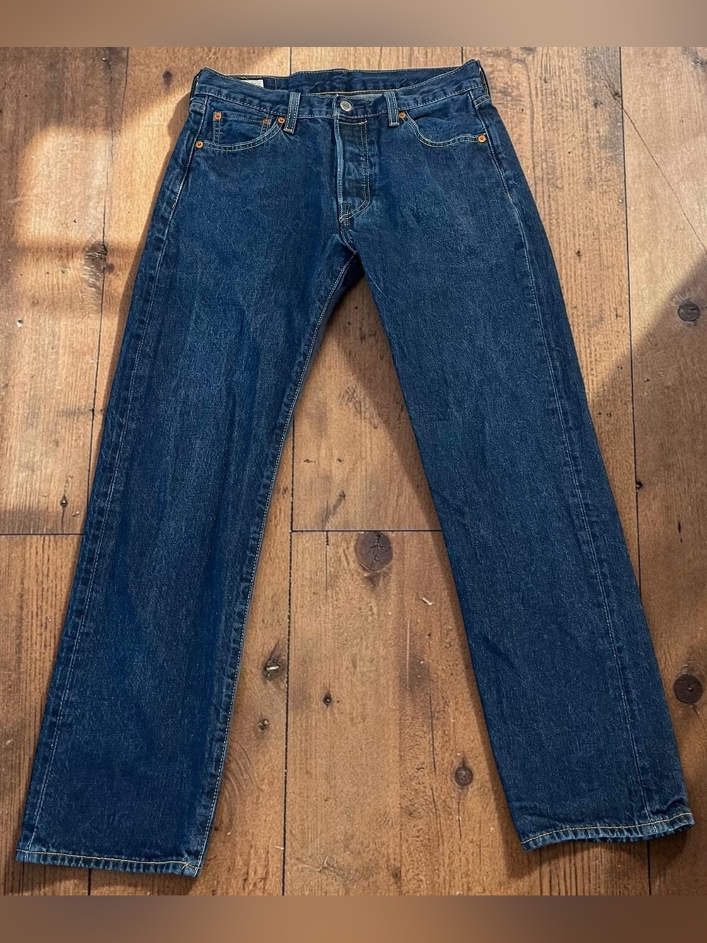 Levi’s 501 Big E Button Fly Jeans Men’s 30x30 Tag 29x28 Actual Made In Egypt